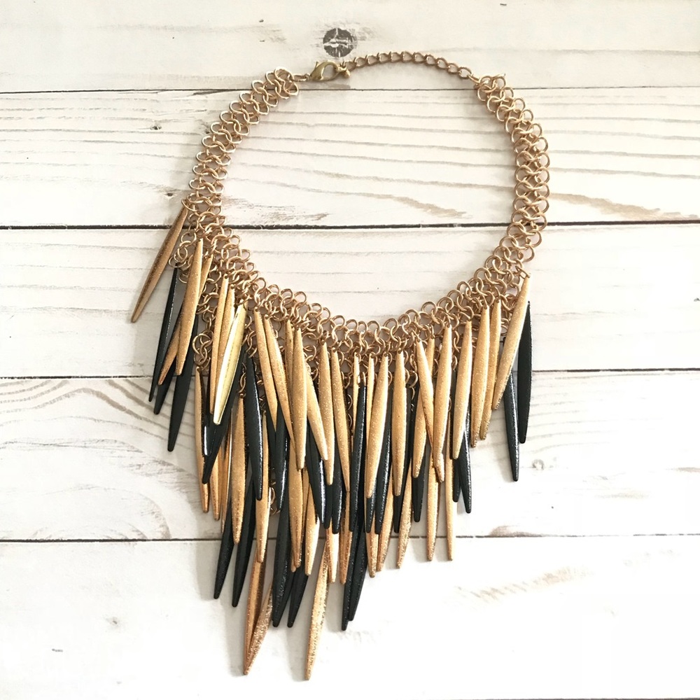 Necklace bronze gold and black jewelry Boutique